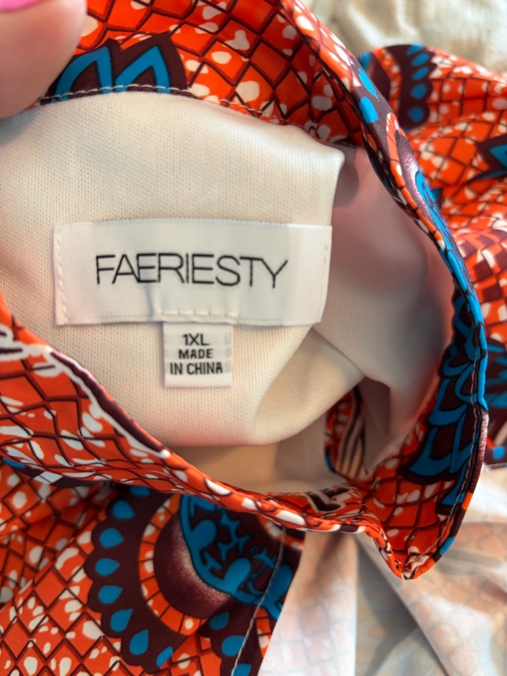 #596 Faeriesty Gorgeous High-Neck Orange Floral Maxi Dress with Side Slit - Picture 13 of 15